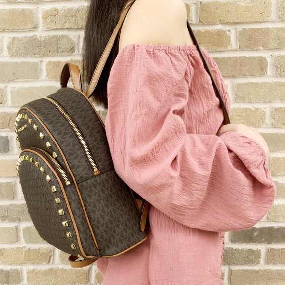 SALE FIRM2️⃣ Michael Kors Backpack Brown &Vanilla - Picture 7 of 8